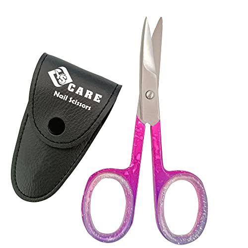 Profi Nagelschere extra fein aus Edelstahl Maniküre-und Pediküre werden kann Dicke Nagelhaut- und Zehennagelschere Mehrzweck (Pink Lila) Cover