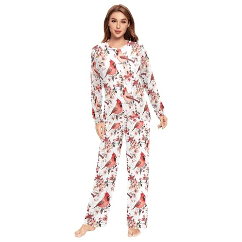 Pyjama 2 pièces confortable homme Fierce Northern Red Birds vêtement nuit S