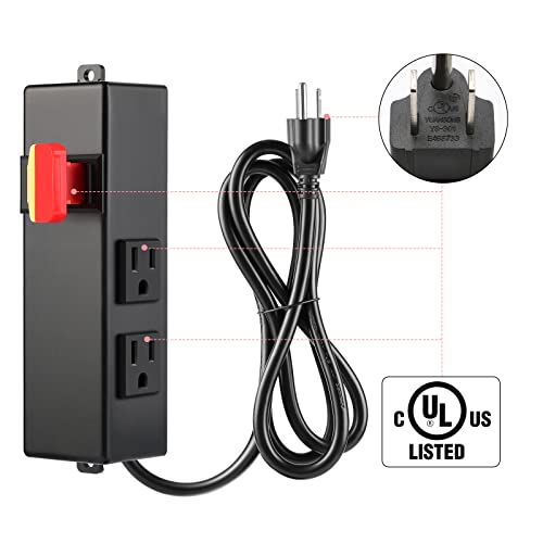 image for Ortis 125V Multi-Purpose Router Table Switch with 2 Outlets, Perfect f