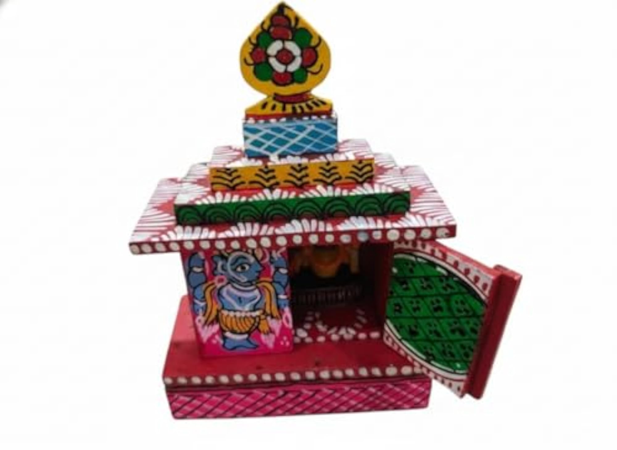 Handcrafted Wooden Temple with Traditional Design
