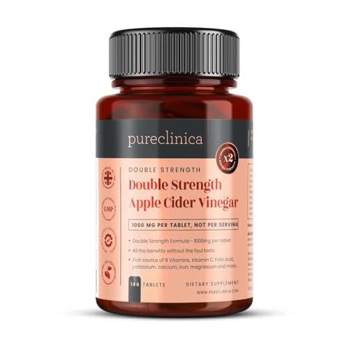 Double Strength Apple Cider Vinegar 1000mg x 180 Tablets (6 Months Supply)