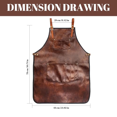 Tablier de chef avec poches réglables imperméable pour cuisine homme - 5