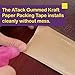 ATack Reinforced Gummed Kraft Paper Packing Tape, 2.75 Inches x 375 Feet Water Activated Brown Carton Box Sealing Tape for Mailing and Moving | Fiberglass Backing Kraft Flatback Paper Packaging Tape