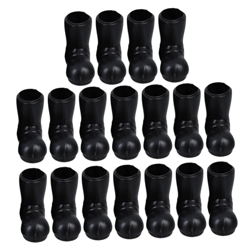 TOYANDONA 9pairs Miniature Christmas Santa Boots Decorative Tiny Shoes for Doll House of Boot Figurines Mini Doll Accessories for Festival Diy Crafts