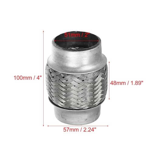 Tubo de escape flexible contra vibraciones del coche en acero inoxidable universal 2