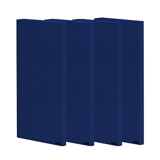 Timber Acoustics® | Sound Absorption Panels | Sound proofing for Room | Rockwool®| Pine-wood | Room Acoustics & Soundproofing | Noise Absorber for Home | 2' x 4' x 1" [SET OF 4] NRC > 0.90 (Dark Blue)