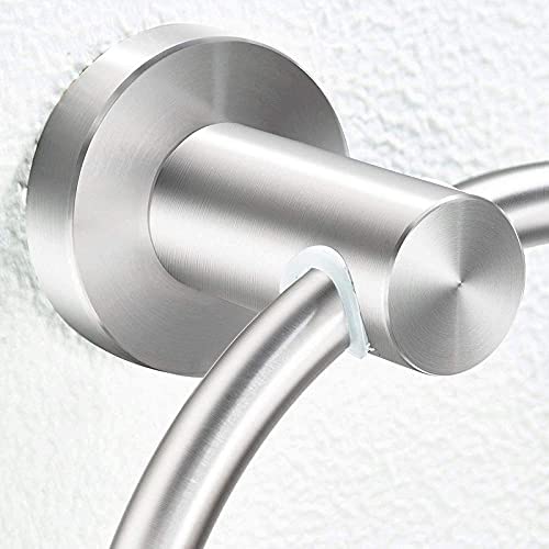 Image of 6-Inch Stainless Steel Napkin Ring Towel Holder | Round Wall Mounted Hanger for Bathroom, Kitchen & Wash Area | Heavy Duty, Rust Free, Durable Chrome Finish (2 Piece)