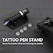 Tattoo Machine Stand - Rubber Tattoo Pen Holder, Tattoo Machine Rack, Compatible with Rotary Tattoo Guns & Coil Machines, Anti-Slip Base, Stable Pen Display Stand Tattoo Pen Tray (Black 1 Pack)