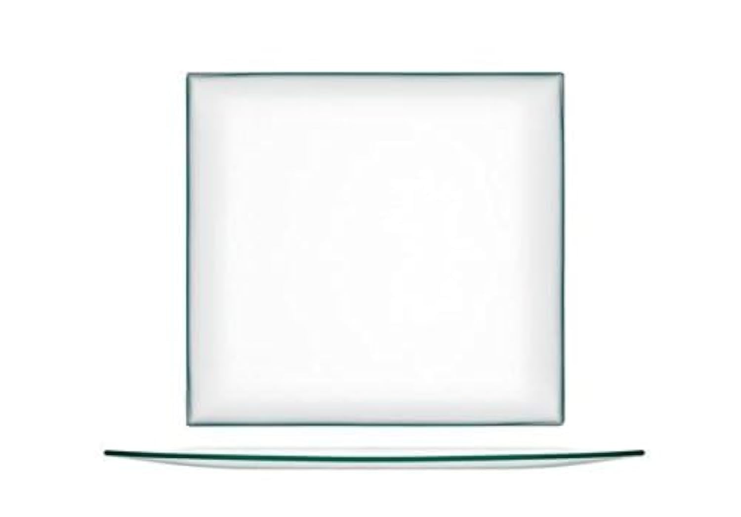 H&H Transparent, Plate, Square 25 cm, Glass, 1 Pieces