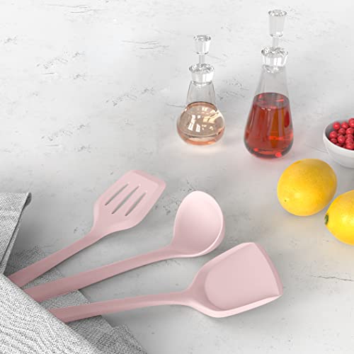 Silicone Cooking Utensils Set - 446°F Heat Resistant Kitchen Utensils,Turner Tongs,Spatula,Spoon,Brush,Whisk,Kitchen Utensil Gadgets Tools Set for Nonstick Cookware,Dishwasher Safe BPA Free(Pink) by AOTHOD - Image 8