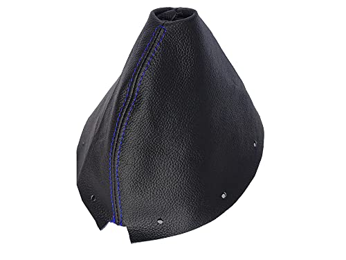 The Tuning-Shop Ltd Compatible with Shift Boot & E Brake Boot for Infiniti G35 Coupe 2003-2007 Leather Blue Stitching