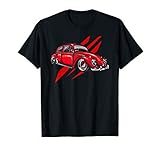 Retro Käfer Surfing Design. Klassischer Oldtimer. Für Auto, Camping, Beach oder Meer Liebhaber. Mehr zu Fahrzeugen, Classic Cars, Roadtrip, Urlaub durch einen Klick auf den Markennamen. Peace Love California / Kalifornien. Flower Power Urlaub 1986