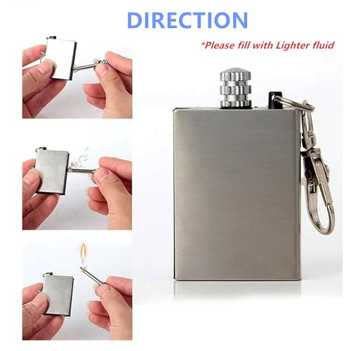 5 Pieces of Emergency Survival Camping Fire Starter Set, Forever Lighter, Flint Metal Match, Waterproof Keychain Permanent Match, Unlimited Waterproof Stick - Image 3