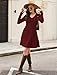 Sweater Dress for Women School Outfits for Teachers Wedding Guest Dress Early Fall Fashion V Neck Baby Doll Homcoming Dresses Women Christams Red S