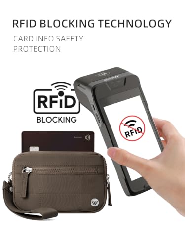 Image of WESTBRONCO Wristlet Wallets for Women - RFID Blocking Quilted Nylon Phone Wallet, Card Holder Purse for Travel & Everyday Use