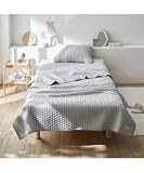 [ニッセン] イブル 冷感×ニットリバーシブルマルチケット(Coco Feel) アイスブルーグレー シングル