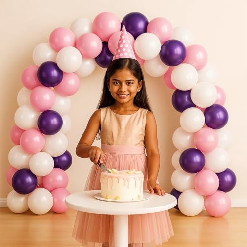 Image of Party Propz Blue, Pink and White Balloon For Decoration - 50 Pcs Balloons For Birthday | Pastel Pink Balloon and White Ballons | Pinks balloon For Birthday Decoration | Baby Shower Balloons (Latex)