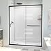 DreamLine Infinity-Z 34 in. D x 60 in. W x 78 3/4 in. H Sliding Shower Door, Base, and Wall Kit