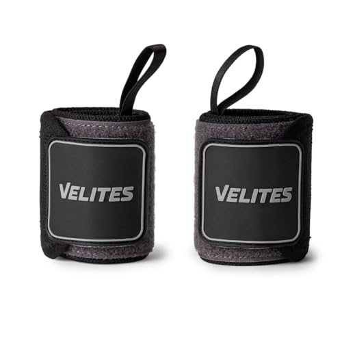 Protège-poignets haltérophilie en nylon robuste avec protection velcro noir
