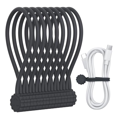 Rich&Ray Silicone Magnetic Twist Ties, Reusable Magnetic Ties