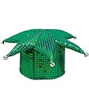 Green Sequined Jester Hats