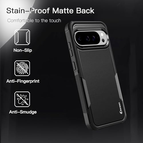 Image of KARWAN Shockproof Back Case Cover Compatible with Google 9 /10 Proxl, Heavy Duty Case with 360 Degree Camera Protection, Dual Layer Rugged Bumper Protection Cover with Matte Finish (Black)
