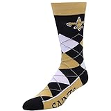 FBF Originals - NFL Argyle Lineup Dress Socks - New Orleans Saints One Size Fits Most