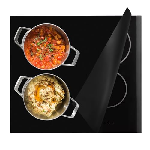 60 x 52 Induction Hob Protector Mat Silicone Induction Hob Cover Electric Stove Burner Scratch Protector Covers Heat Resistant BPA Free for Stove Multifunctional Silicone Mats
