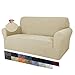 MAXIJIN Fodere per divano jacquard creative per 2 posti, 1 pezzo copridivano antiscivolo super elasticizzato per divano per cani protezione per mobili per animali domestici (2 Posti, Beige Chiaro)