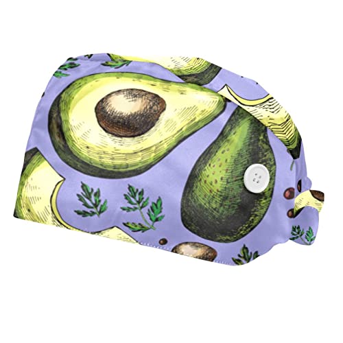 Chapeaux bouffants JDEZ au motif avocado fruit ultra-légers