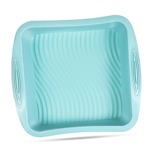 OFFSCH Square Cake Baking Pan Set Silicone Nonstick Easy Release Modern Design Loaf Pan