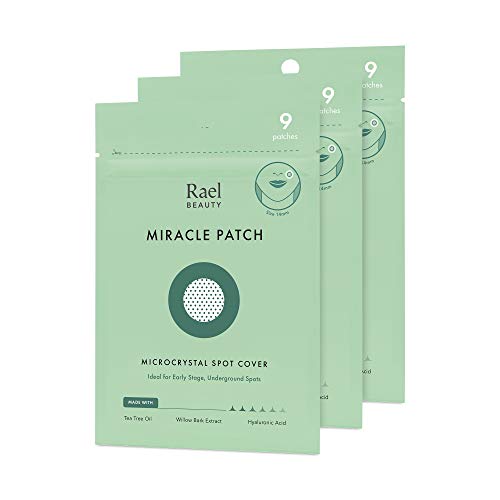 Rael Microneedle Acne Healing Patch - Pimple Acne Spot Tea Tree Treatment (3 Pack, 27 Patches)