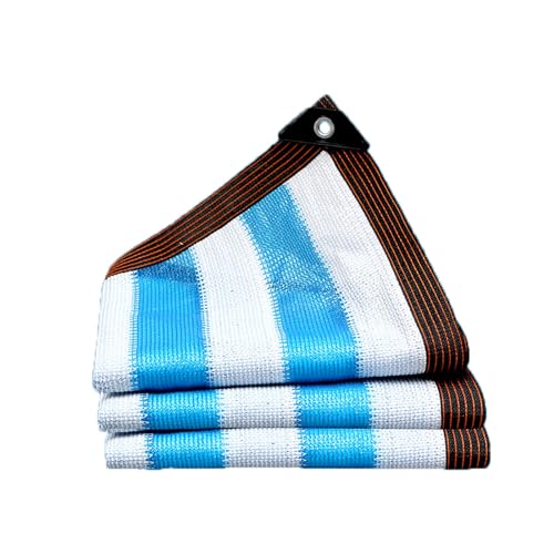 Privacy Screen Shade Cloth Cover 90% Shading Blue and White Stripes Sun Shade Net 6.6X19.7FT 13X26FT 16.4X65.6FT 26X26FT for Plant Covers, Swimming Pools, Patios Yards (Size : 6.6x32.8ft)