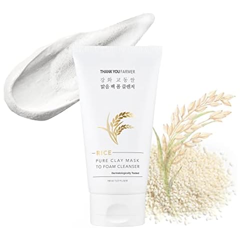 Mascarilla de arcilla y limpiador facial THANKYOU FARMER Rice Pure Clay Mask To Foam Cleanser Cover