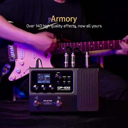 Image of Valeton Multi-Effects with Expression Pedal Guitar Bass Amp Modeling IR Cabinets Simulation Multi Language Stereo OTG USB Audio Interface GP-100