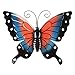 perfk Décoration papillon en métal Sculptures s Ornement Artisanat Art mural Décoration artisanale pour clôture Patio Extérieur , Bleu Noir Orange