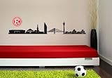 inkl. Klebeanleitung alenio Wandtattoo – Fortuna Düsseldorf Skyline mit Logo, 120 cm Breite