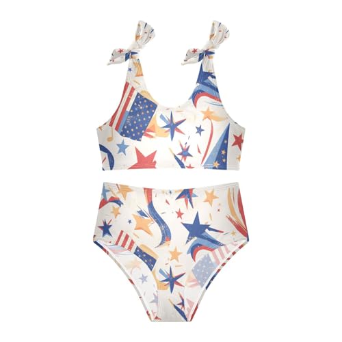 KLL 4th July American Independence Day Girls' Two Pieces Bikini Set Quick-Dry Swimsuit Swimming Suits Adjustable Strap3