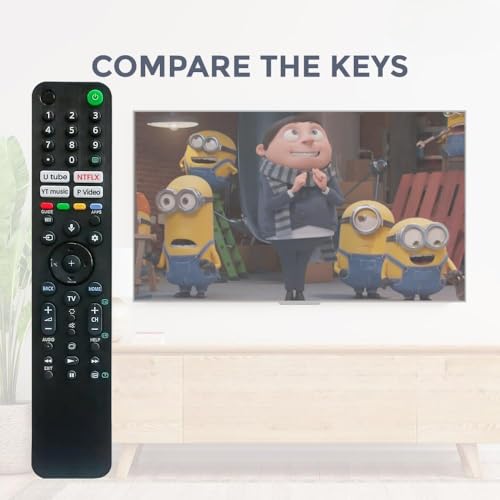 Image of Bluetooth Voice Replacement Remote Control Compatible with Sonyy Bravia Smart TVs, Supports Google Assistant Voice Search, Compatible with OLED, LED, 4K UHD & Android TV Models (Need Pairing)
