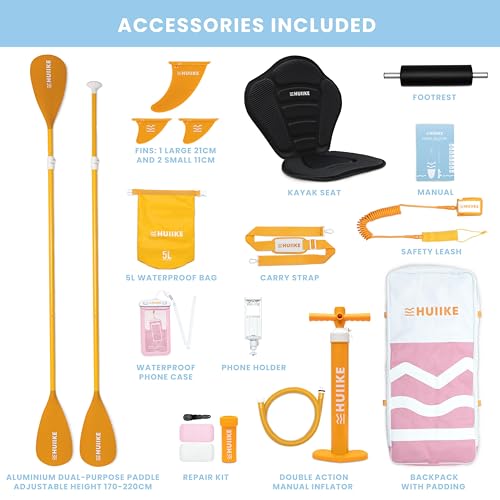 image for HUIIKE Inflatable Paddle Board for Adults with Accessories Included, O