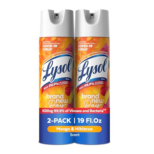 Lysol Disinfectant Spray, Household Cleaning Supplies, Disinfecting Multi-Purpose Room Spray...