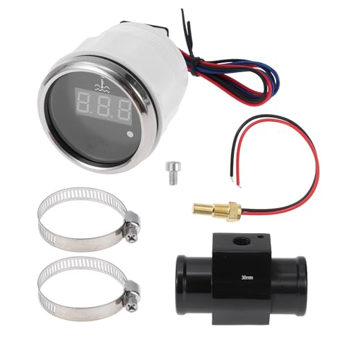 A ABSOPRO 1.18" Digital Water Temperature Gauge Kit with Black Joint
