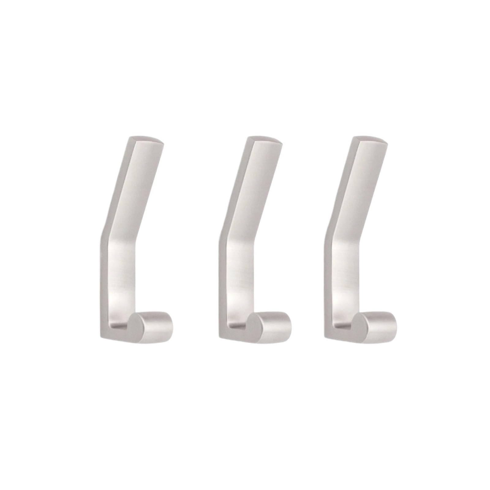 1/3PCS Screw Wall Coat Racks Hanger Clothes Hanging Hooks Home Hangers Towels Holder Bathroom Towel Rack(3 PCS Matte silver)