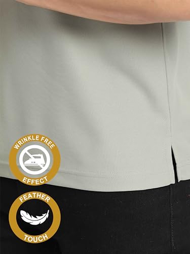 Image of STELLERS Men's Premium Polo T-Shirt Wrinkle Free Quick Dry Soft and Feather Touch Feel Regular Fit
