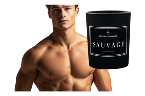 Sauvage Scented Candles 30cl, Mens Aftershave Inspired Candles Matte Black