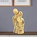 Notakia Hugging Couple Sculptures Home Decor Modern Romantic Love Statue for Office Bookshelf Desktop Decorations (Hugging Couple Gold)