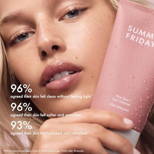 Summer Fridays Pink Dew Gel 페이셜 클렌저 (141.7g(5온스) — 사진 3