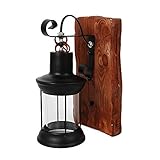 Spannung: 220V WindWilder Retro Vintage Wandleuchte Licht Industrielampe Outdoor Holzleuchte Wandleuchte 220V E27 E26 (No Bulb)