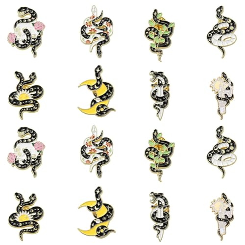 Image of Ipotkitt Bee Rectangle Biology Theme Fruit Vegetable Snake Ice Cream Brooches Insect Dessert Strawberry Lapel Pins for DIY Jewelry Craft Clothes Decor