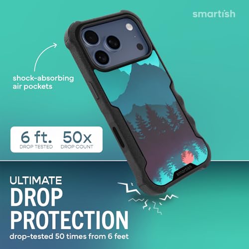 Image of Smartish iPhone 17 Pro MagSafe Case - Gripzilla Protective Magnetic Case for Men [Rugged + Tough] Military Grade Heavy Duty Grip Armor - Drop Tested for iPhone 17 Pro - Moving Mountains